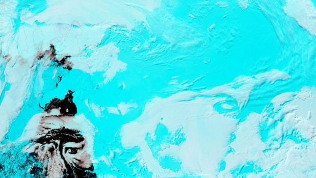 Glaciar Thwaites. Fuente: NASA.