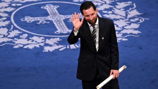 Messi átvette az Asztúriai Hercegnő-díjat Oviedóban