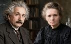 Albert Einstein y Marie Curie