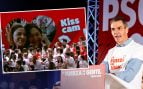 Sánchez sigue obsesionado con Inda: le tilda de «impúdico» mientras usa una kiss cam para blanquear a Begoña
