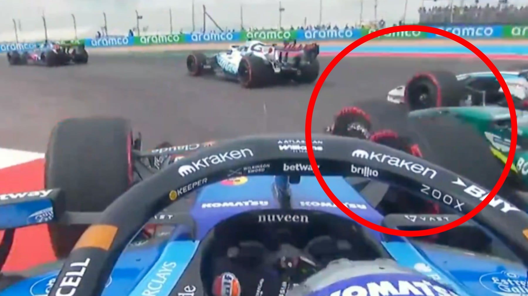 Accidente entre Albon y Fernando Alonso (F1)