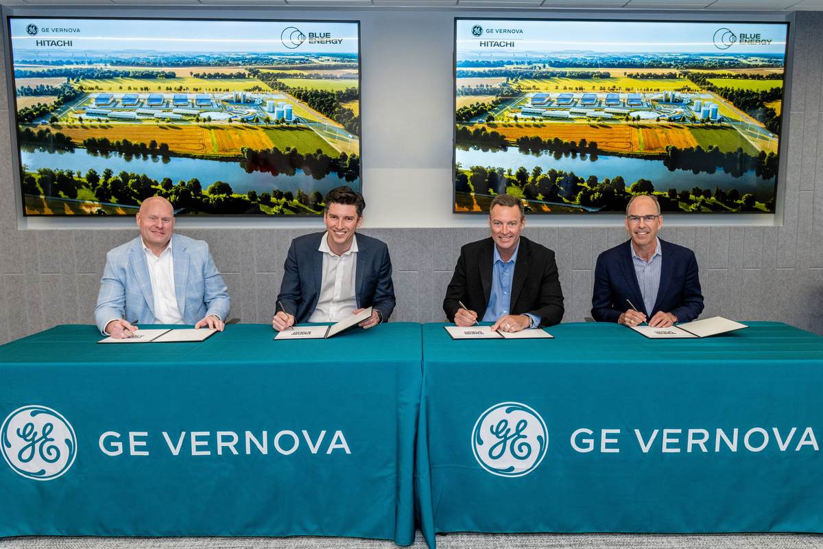 Firma del acuerdo entre Blue Energy y GE Vernova Hitachi para la planta de gas y reactores modulares de Victoria, Texas