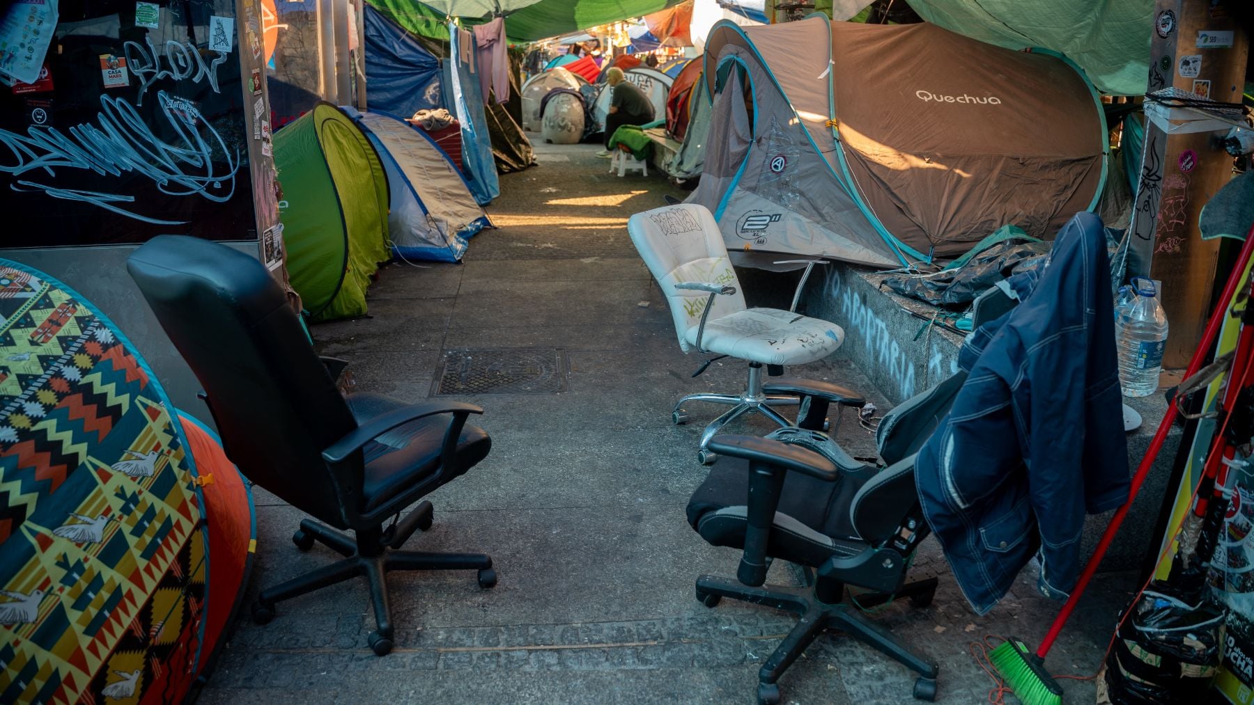 Detenido por agredir sexualmente a una chica de 22 años en la acampada de Sol