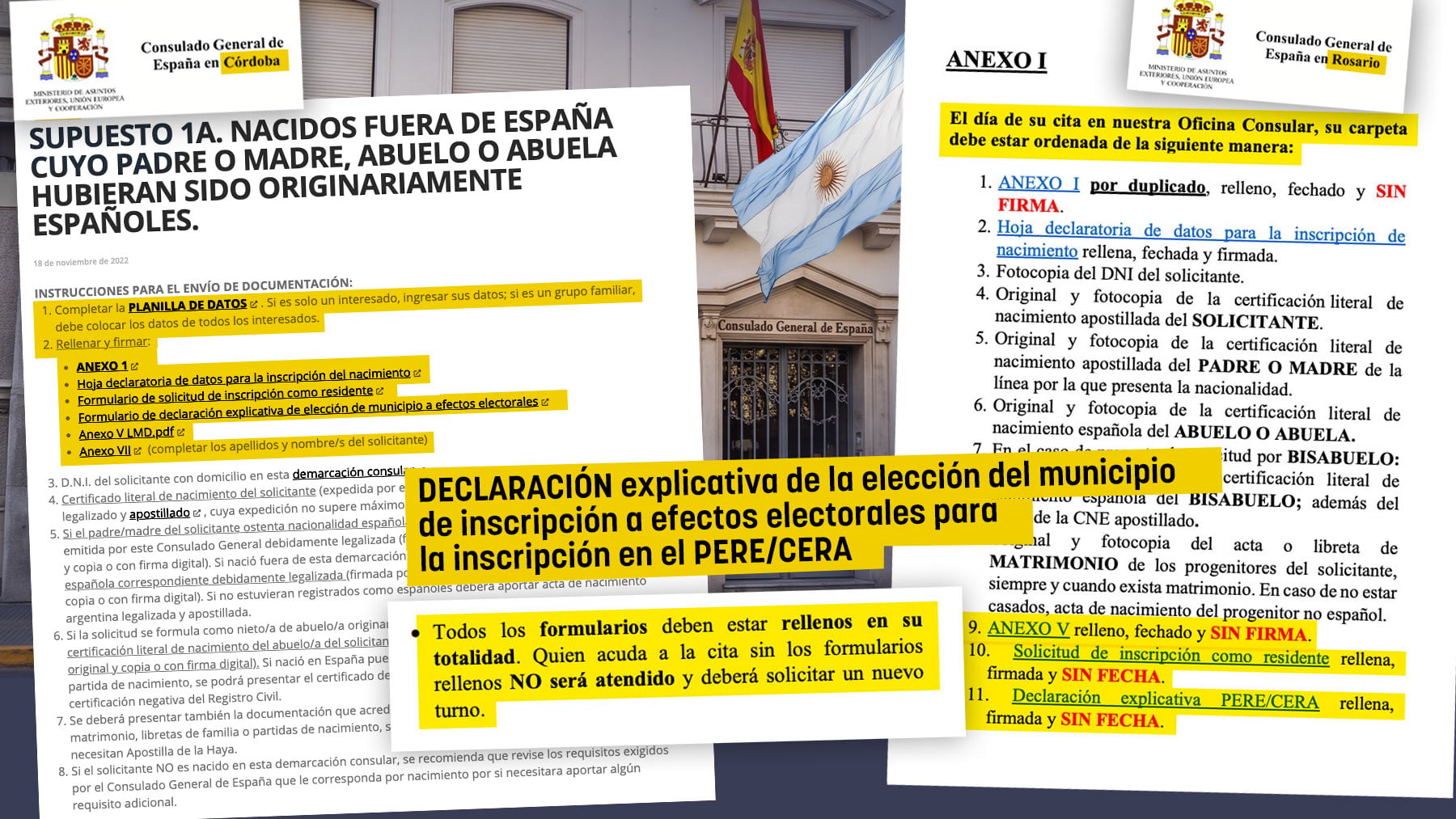 Objetivo captar votantes: cuatro consulados en Argentina exigían estar inscrito en el censo electoral para dar la nacionalidad.