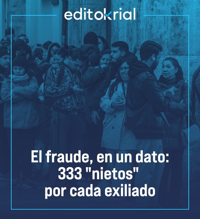 El fraude, en un dato: 333 nietos por cada exiliado