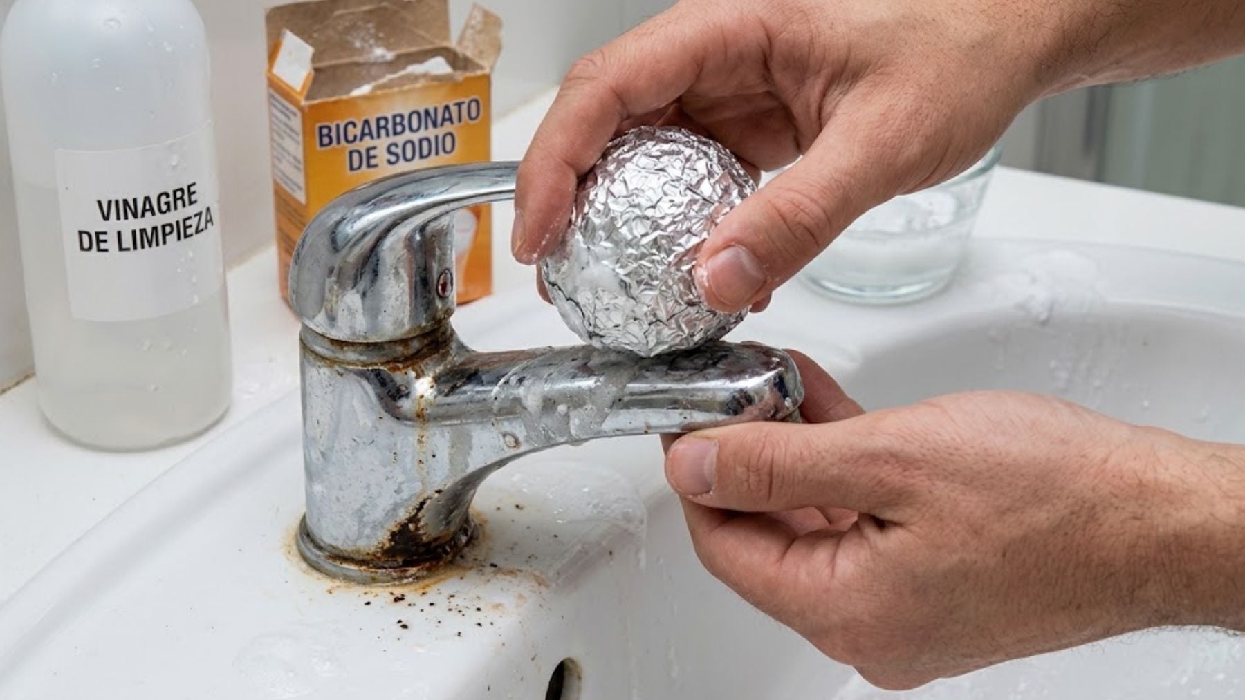 Los expertos en limpieza coinciden: para eliminar el óxido de grifos y sartenes sólo necesitas usar un poco de papel de aluminio