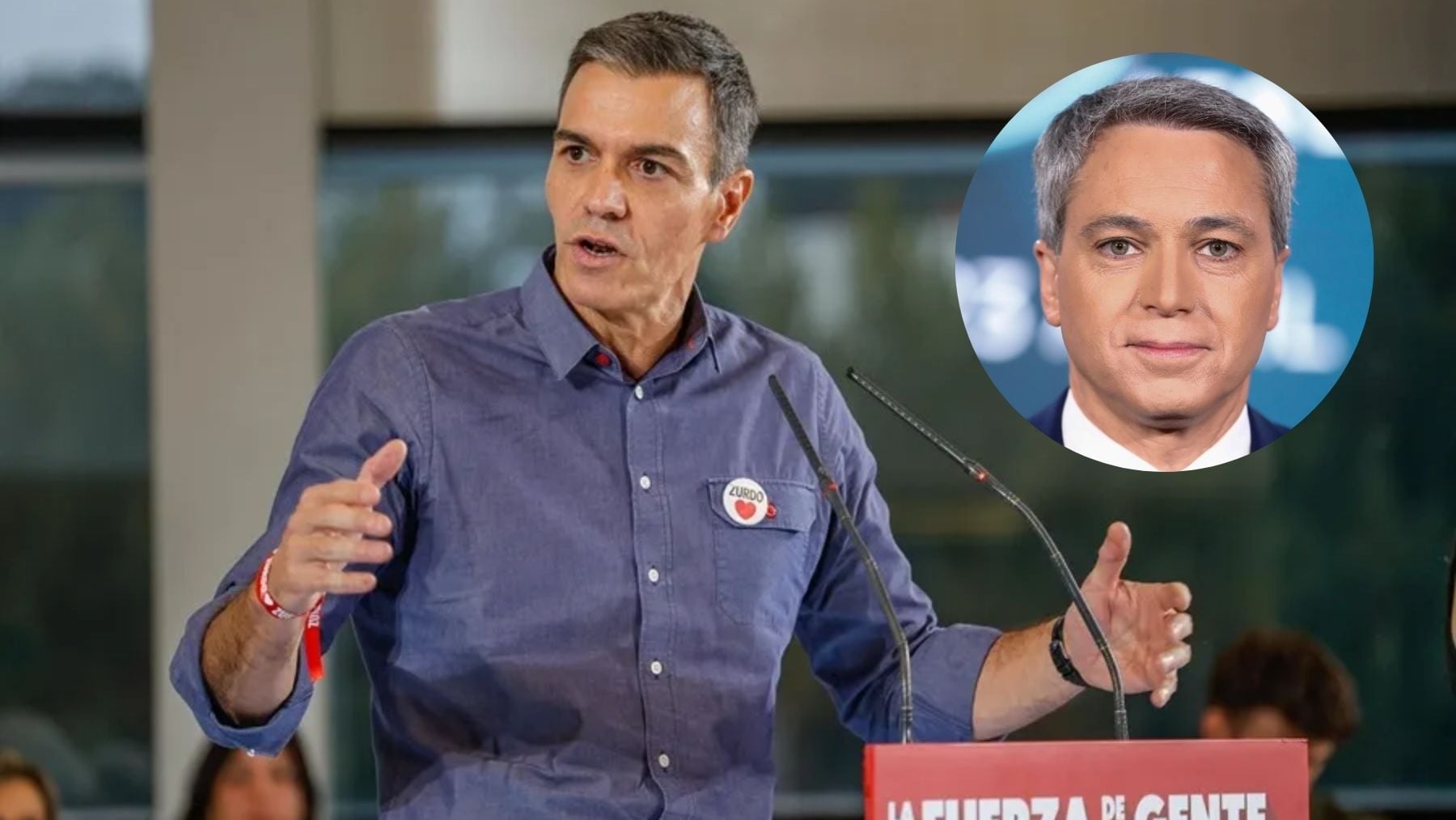 Pedro Sánchez y Vicente Vallés (EFE/EP).
