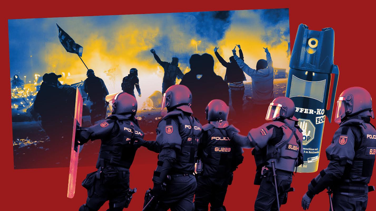 Marlaska reacciona a las agresiones a los policías en los disturbios dotándolos de ¡spray pimienta!