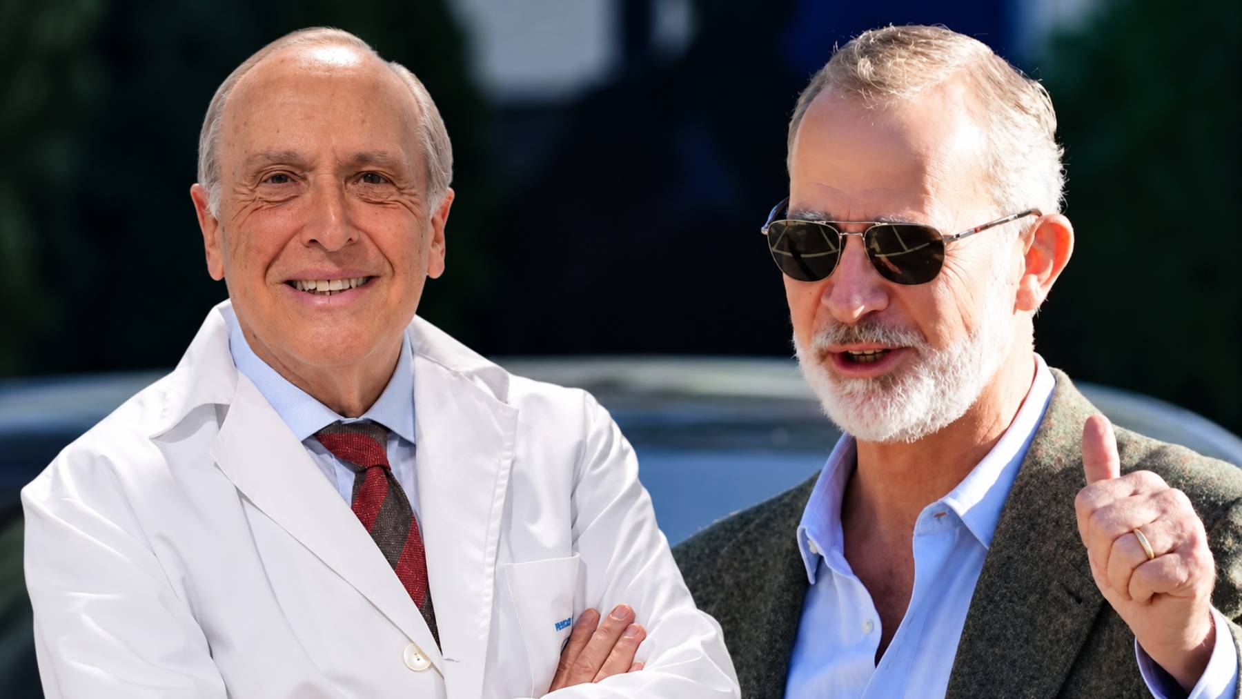 Luis Fernández-Vega Sanz y el Rey Felipe VI. (Foto: Europa Press y el Instituto Oftalmólogo Fernádnez-Vega)