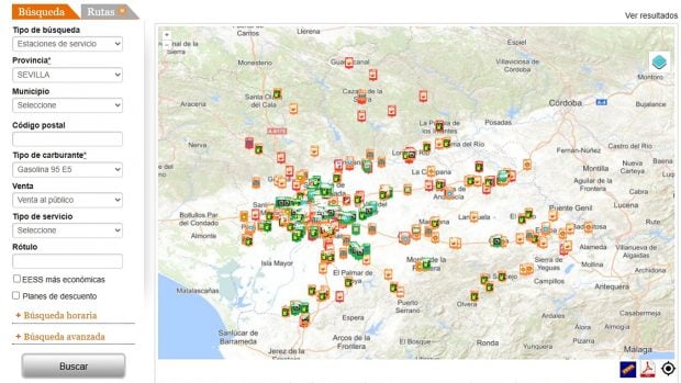 precio gsaolina 27 octubre Andaluc&iacute;a