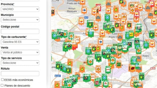 precio gasolina 31 octubre Madrid