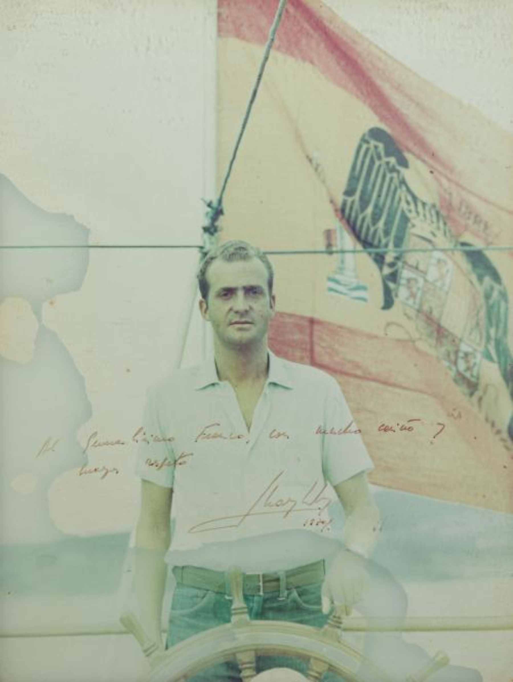 Fotografía de Juan Carlos I con marco de plata española. (Foto: Cortesía)