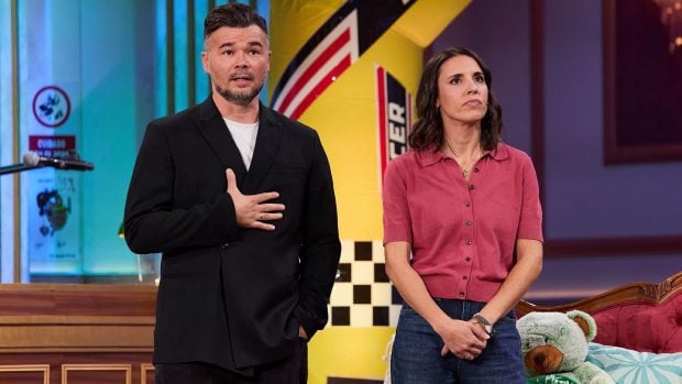 Gabriel Rufián e Irene Montero en 'La Revuelta' (TVE).