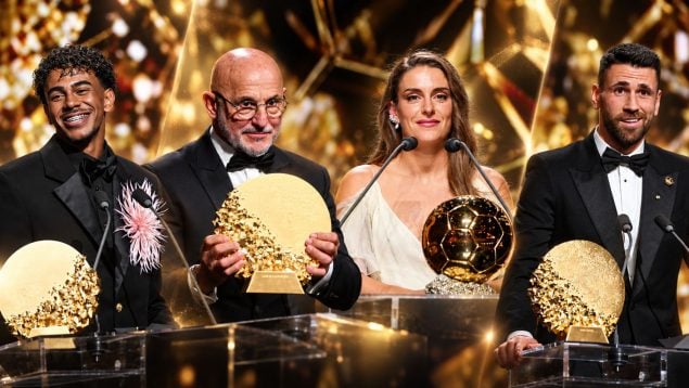 Tarolt a spanyol labdarúgás a londoni gálán, de a legfontosabb férfi trófea elmaradt