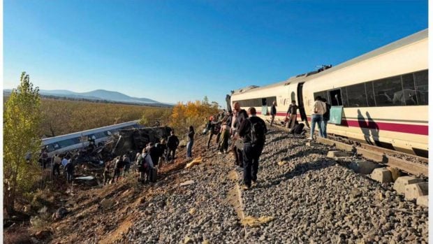 El accidente ferroviario en Toledo. (Foto: EP)