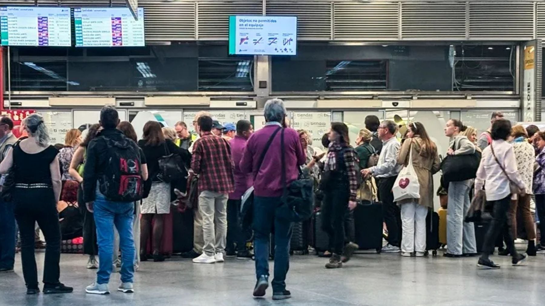 Suspensión de trenes dirección Madrid-Andalucía (EFE).