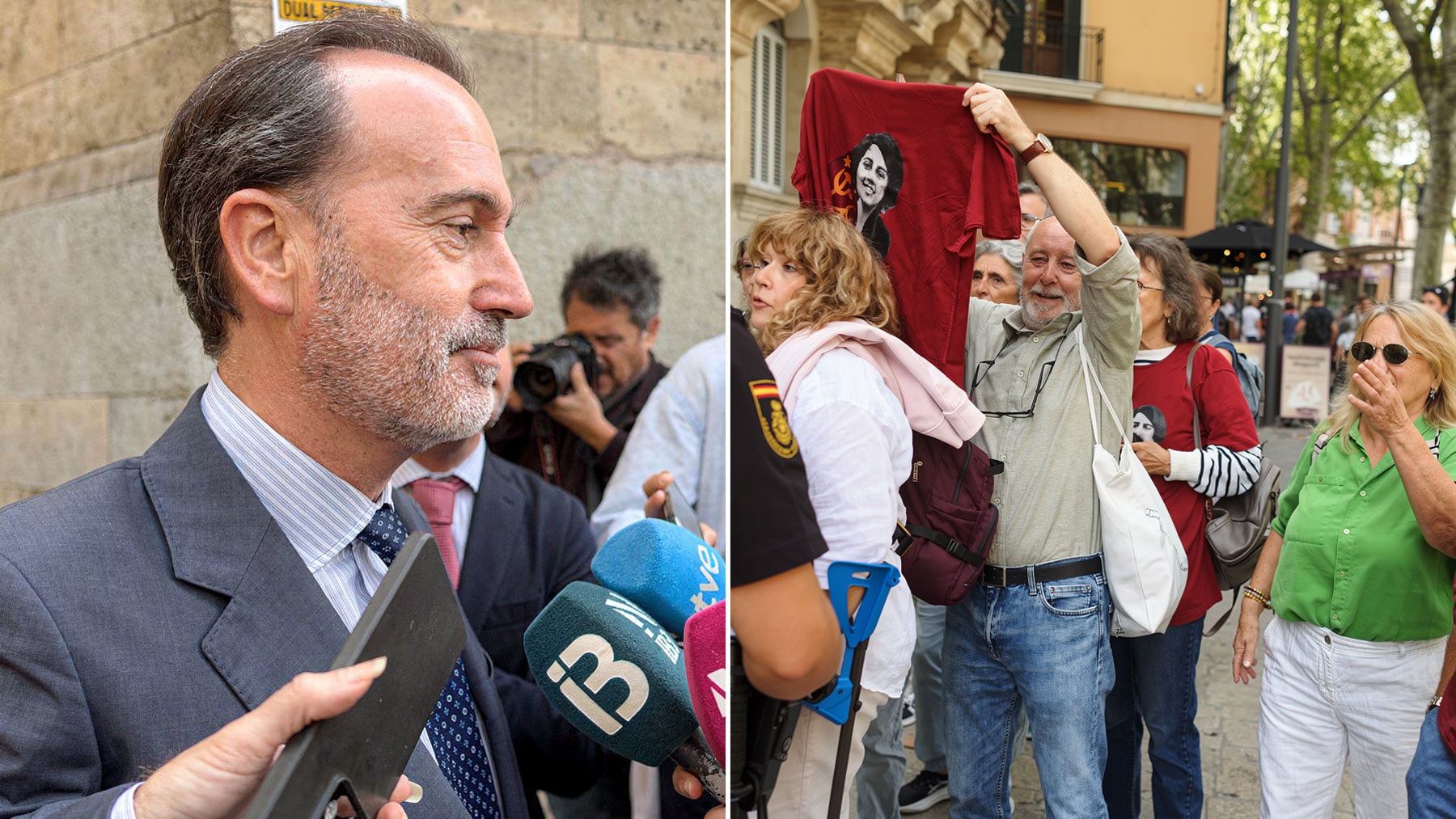 Activistas de extrema izquierda enloquecidos gritan ¡hijo de puta! a Le Senne (Vox) en la previa del juicio por delito de odio