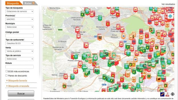 precio gasolina 2 octubre Madrid