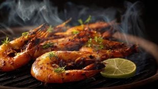 gamba a la plancha