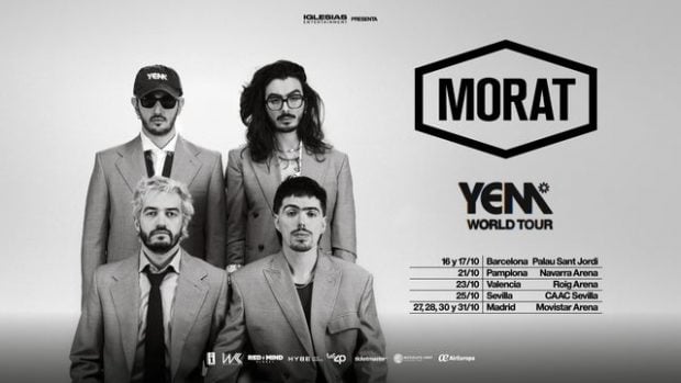 Cartel promocional de la gira de Morat por España. (Ticketmaster)