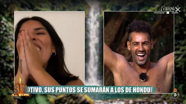 Isa Pantoja y Asraf en 'Supervivientes All Stars 3' (Mediaset).