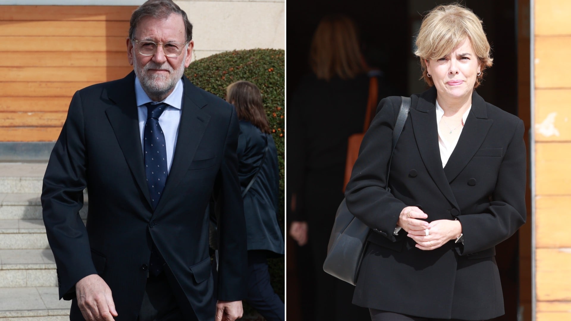 Mariano Rajoy y Soraya Sáenz de Santamaría, rotos de dolor en el tanatorio de Fátima Báñez