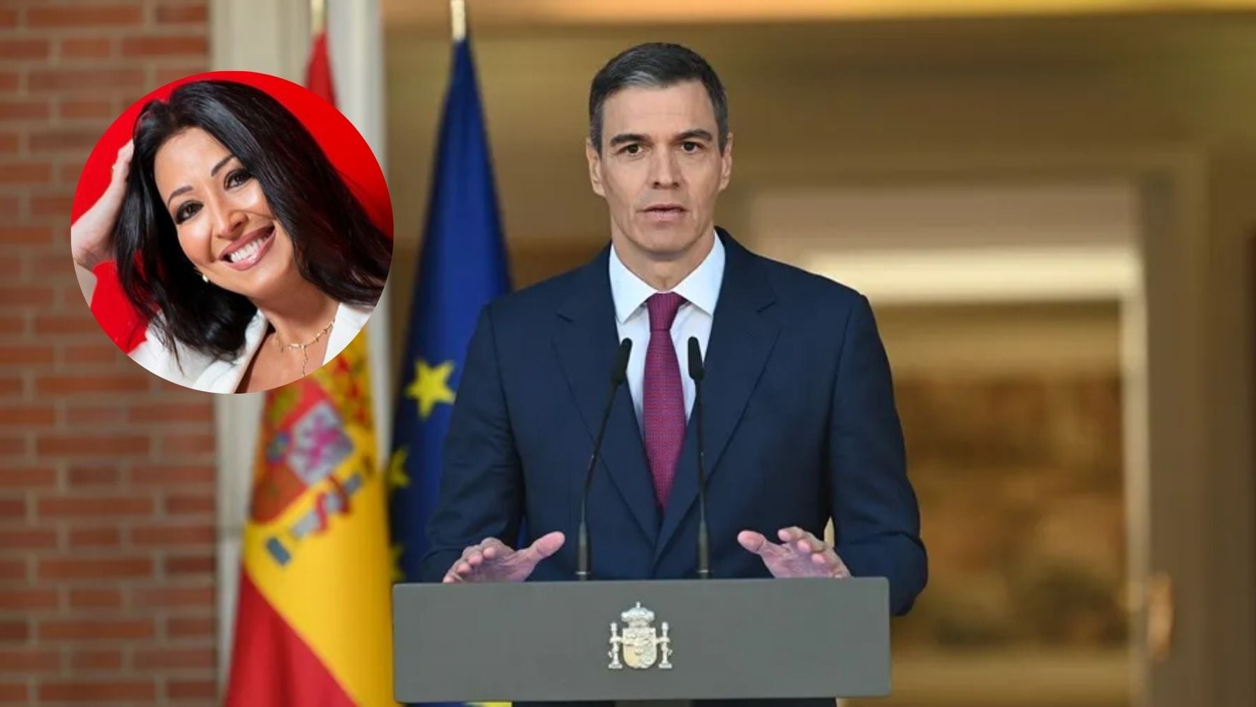 Pedro Sánchez y María Cristina Clemente (EFE/Instagram @notariabuendia).