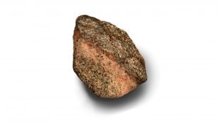Meteorito marciano Teghaza 001, una roca rosada de 800 gramos hallada en el Sáhara