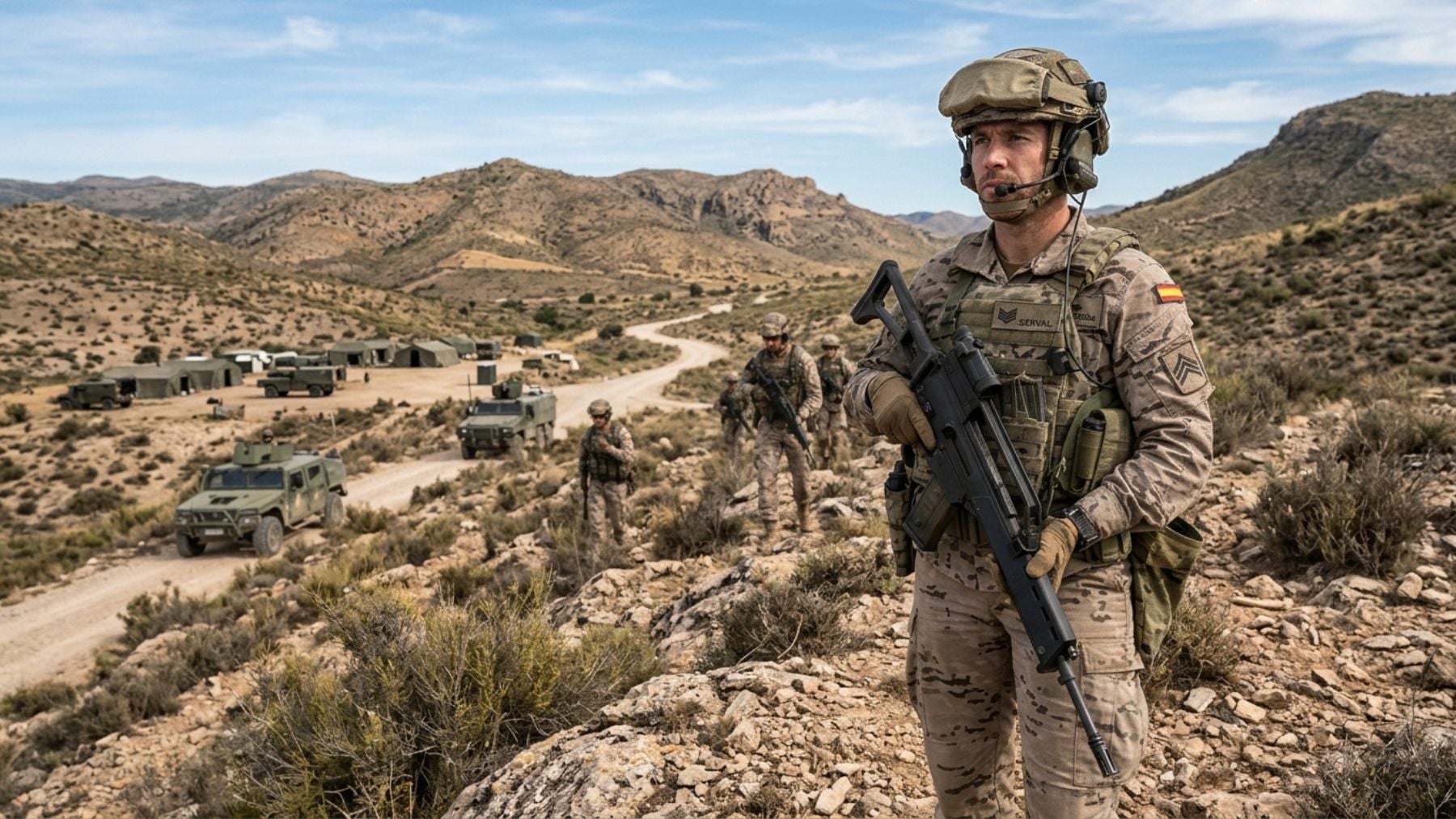 Sierra, sargento de las Fuerzas Armadas: Hice mis siete años como soldado. Ascendí a cabo en 2022 y ese mismo año también aprobé la oposición para sargento