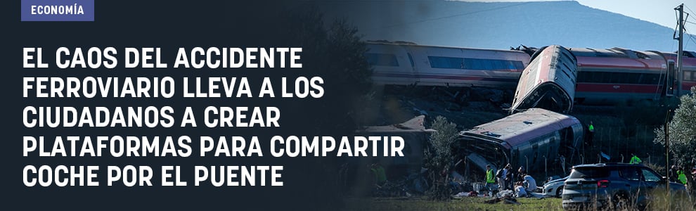 El caos del accidente ferroviario lleva a los ciudadanos a crear plataformas para compartir coche por el puente