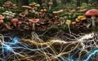 Lluvia y señales eléctricas de setas