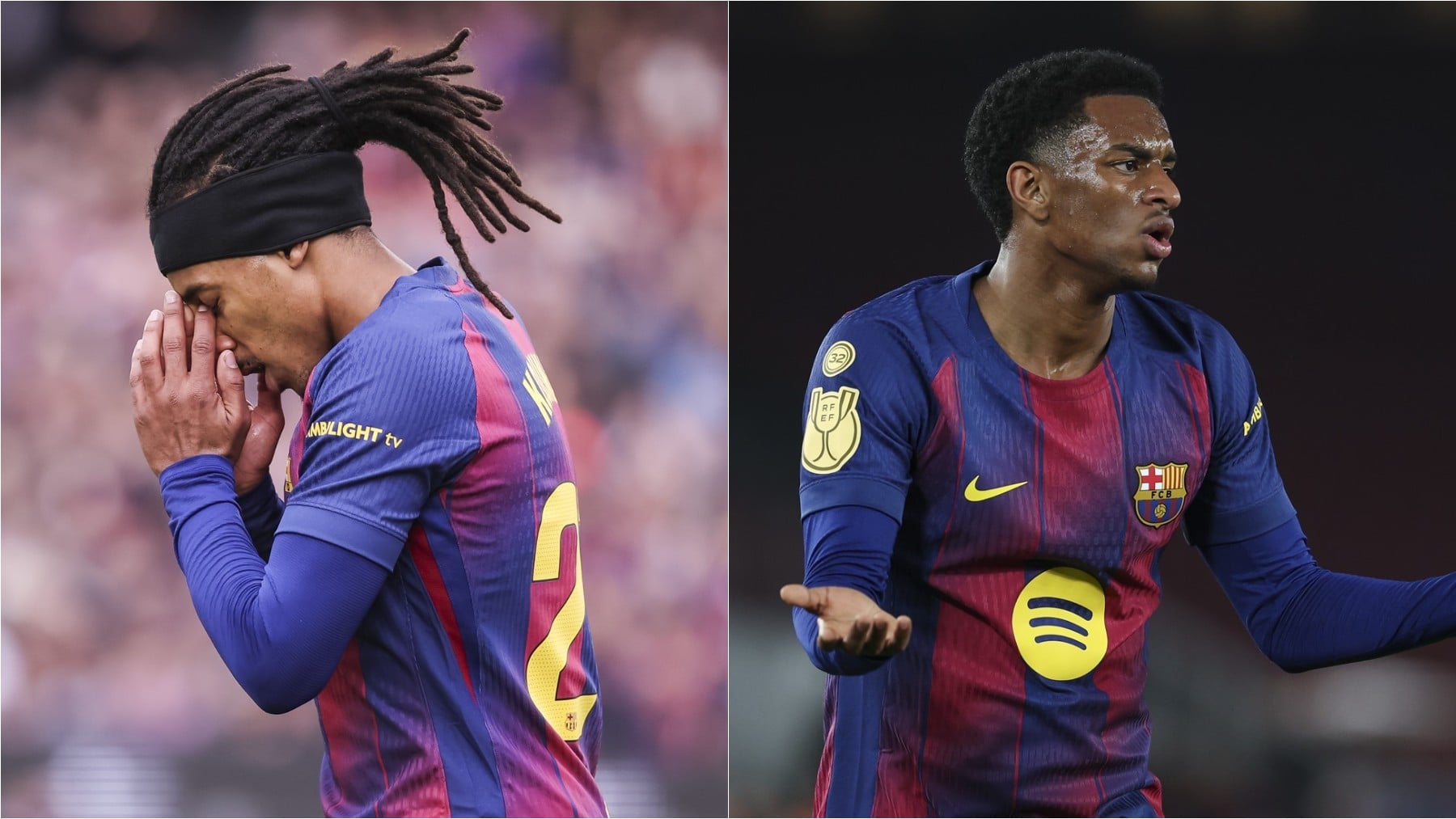 El Barça confirma las lesiones de Koundé y Balde y no volverán hasta abril