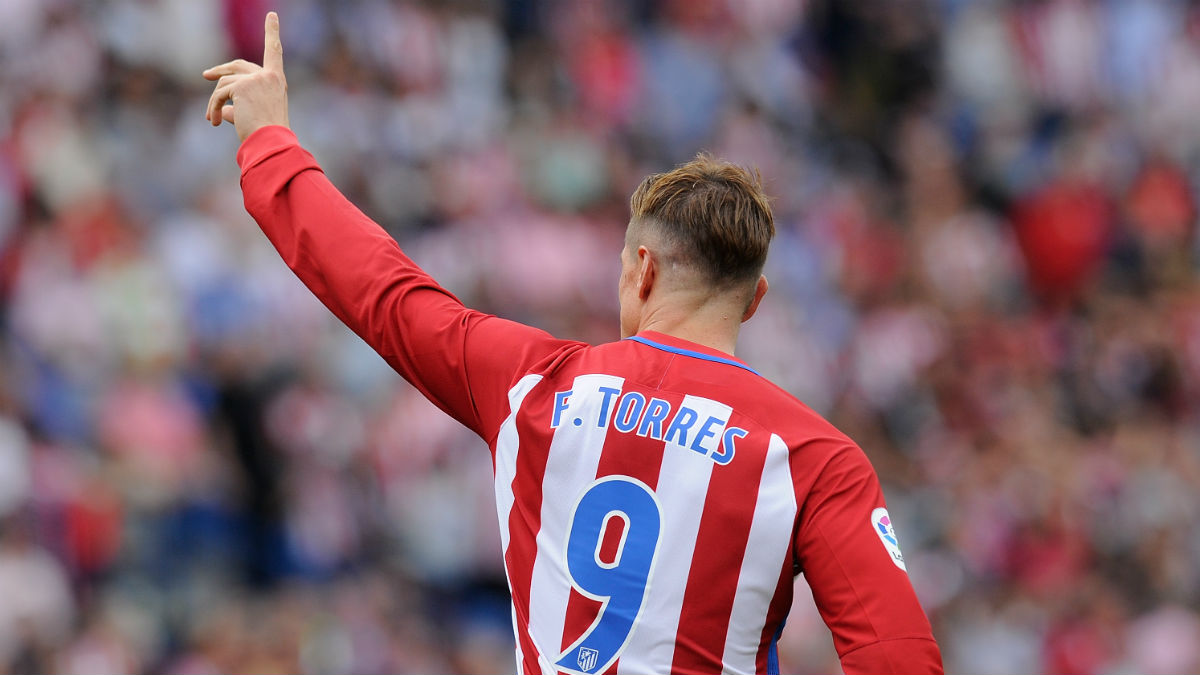Fernando Torres celebra un gol con el Atlético. (Getty)