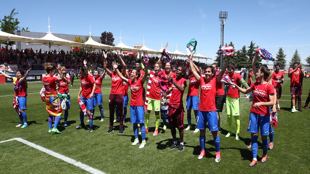 El Atlético Femenino celebra la Liga Iberdrola