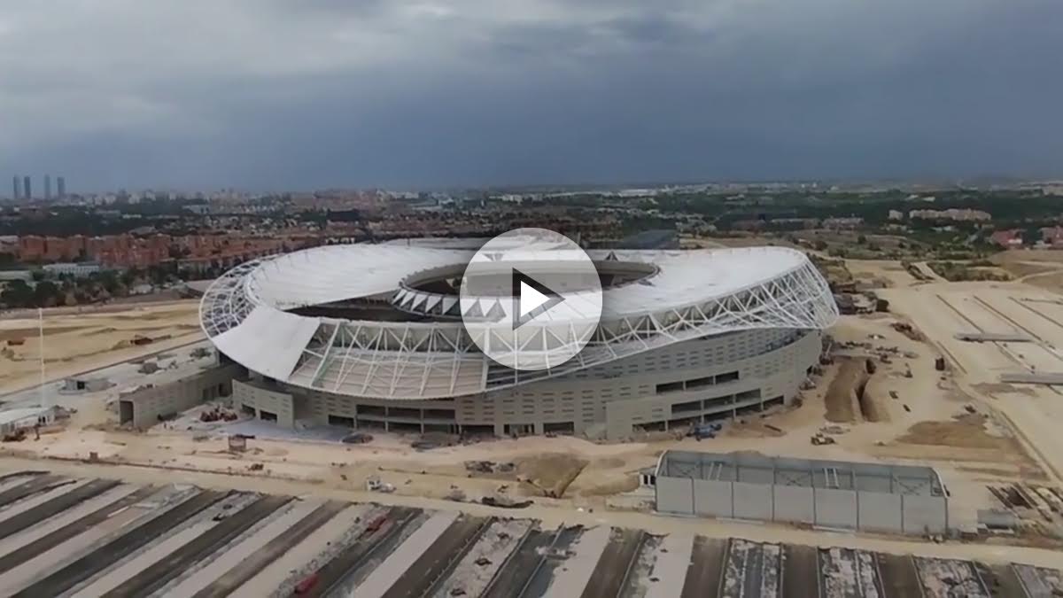 Imágenes aéreas del estadio Wanda Metropolitano.