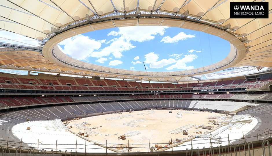 El Wanda Metropolitano se tiñe de rojiblanco