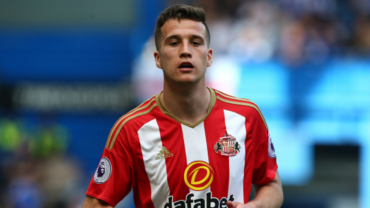 Javier Manquillo durante un partido con el Sunderland, la pasada campaña (Getty).