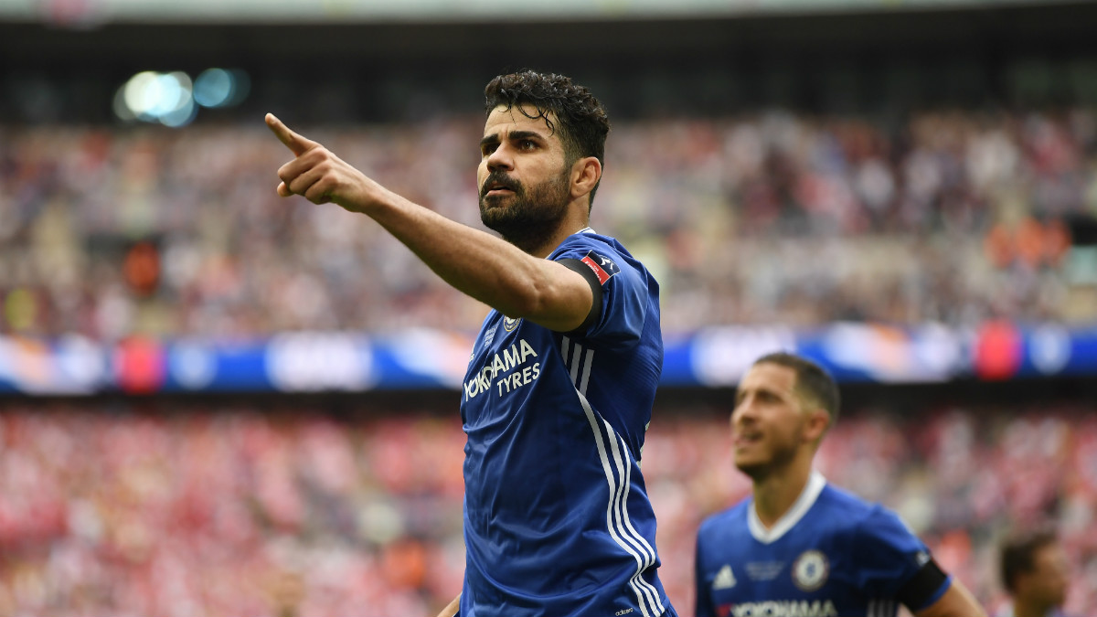 Diego Costa celebra un gol con el Chelsea. (Getty)