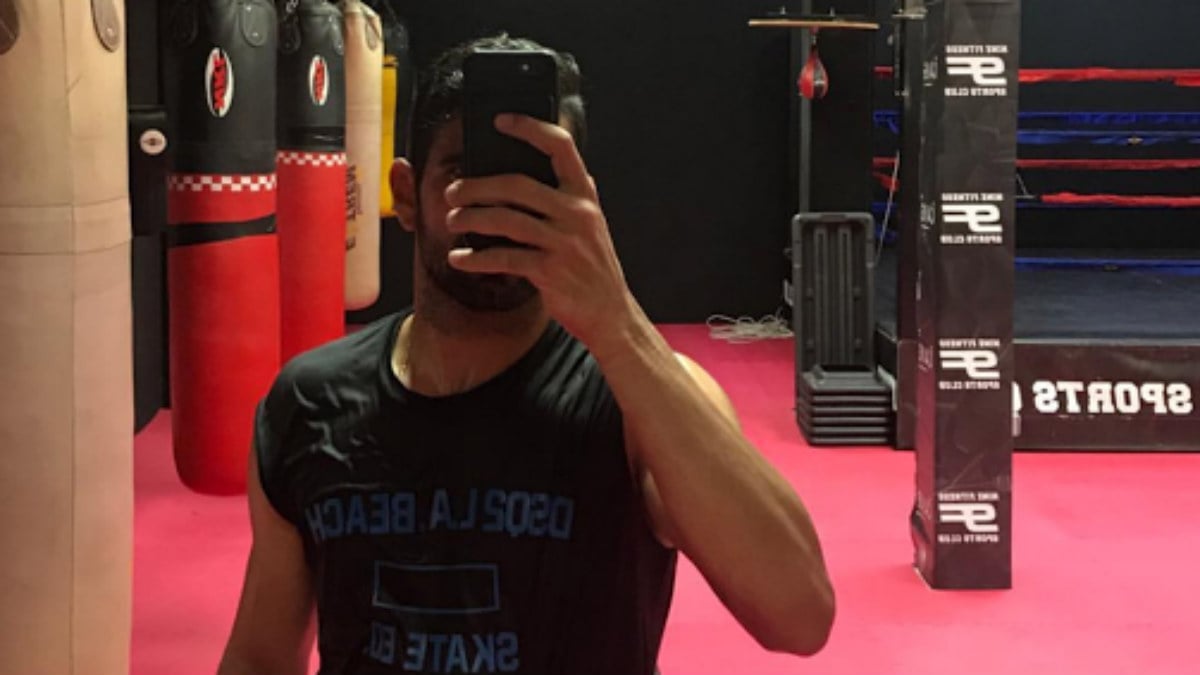 Diego Costa, en el gimnasio de Fernando Torres. (Instagram)