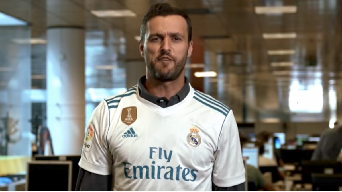 Kiko Narváez, con la camiseta del Real Madrid. (Movistar+)