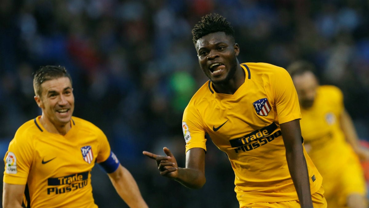 Thomas celebra su gol ante el Deportivo. (EFE)