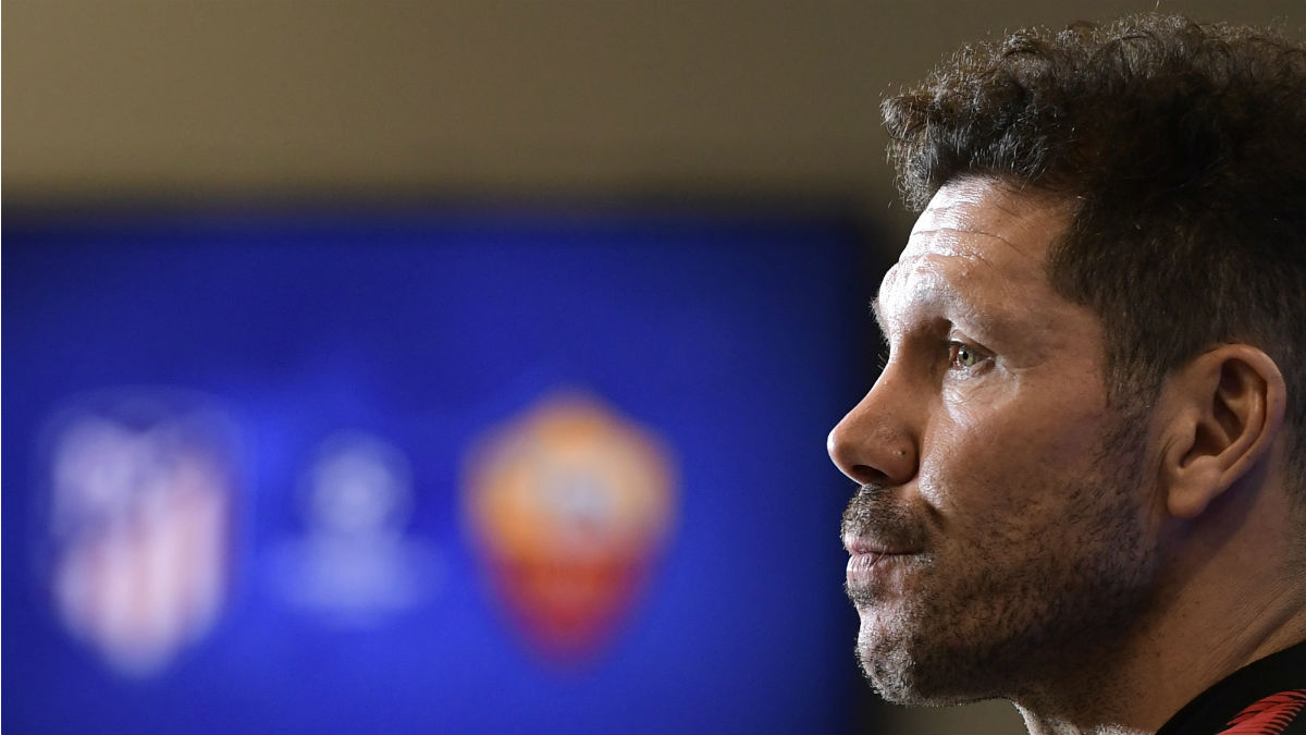 Simeone en rueda de prensa. (AFP)