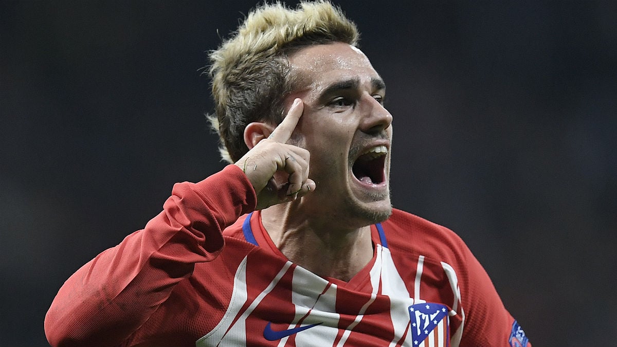 Antoine Griezmann celebra su gol ante la Roma. (AFP)