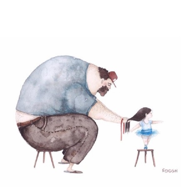 El amor padre e hija a través de divertidas ilustraciones
