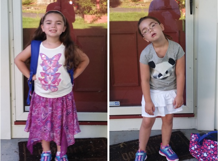 Divertidas fotografías que muestran el antes y el después de los niños en el primer día de cole