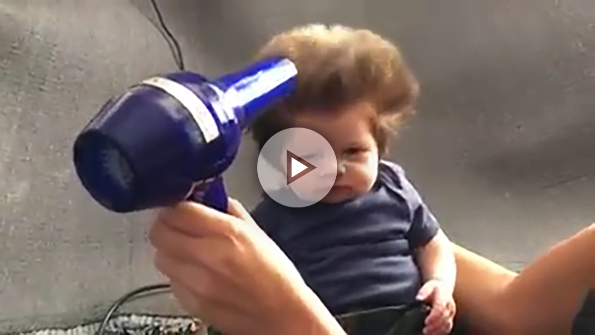 Viral: el bebé de 9 semanas que tiene un pelo que envidiarás
