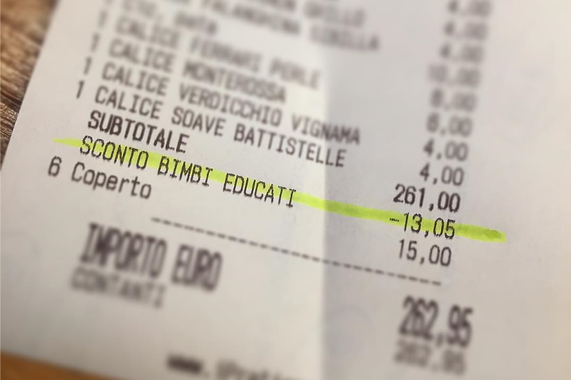 Restaurante descuenta a unos clientes 13 euros por la buena educación de sus hijos