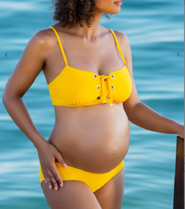 Summer Mae Tankini Halter Embarazo Traje de Baño Dos Piezas de Maternidad para Mujer