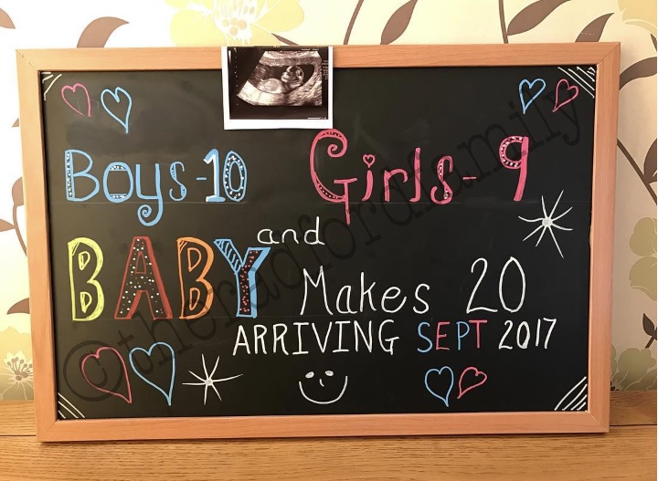 familia de 19 hijos anuncia nuevo bebe
