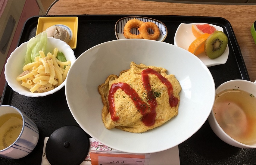 Uno de los menús para mamás en los hospitales de Japón